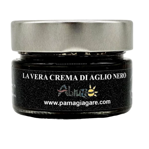 black garlic cream, crema de ajo negro
