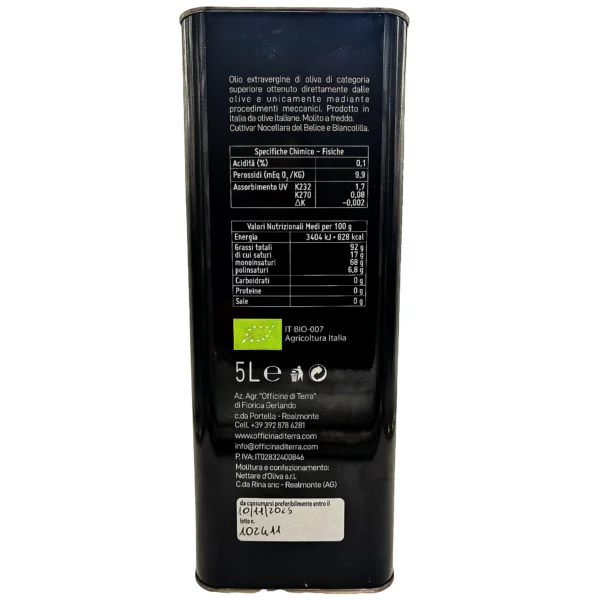 Organic extra virgin olive oil Nocelilla 5 litres - Image 3